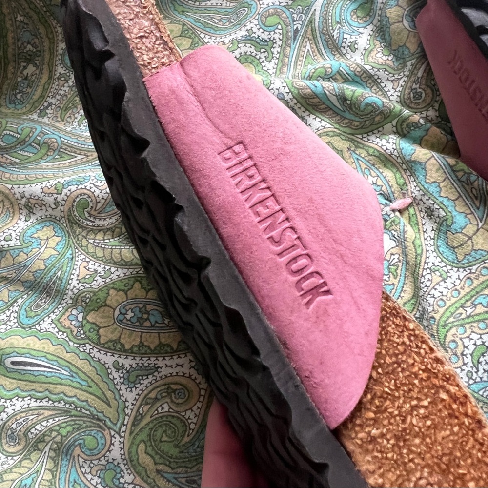 Birkenstock Madrid Big Buckle Pink Slide Sandals 37/ 6-6.5 - Picture 8 of 11